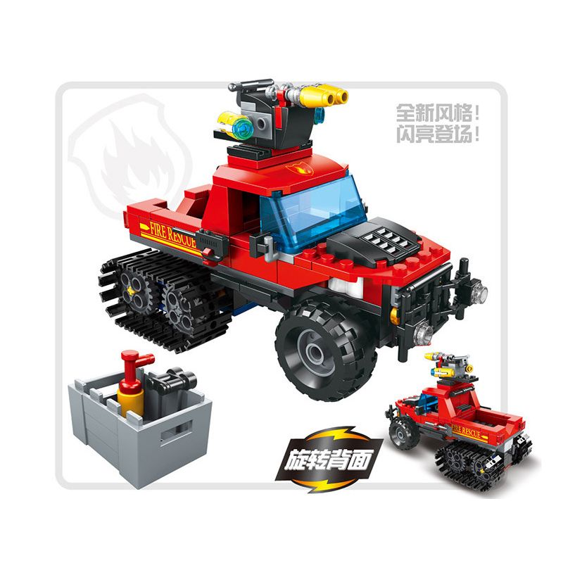 HENGTAI 6206 non  CỨU HỘ NỬA ĐƯỜNG RỪNG bộ đồ chơi xếp lắp ráp ghép mô hình 260 khối