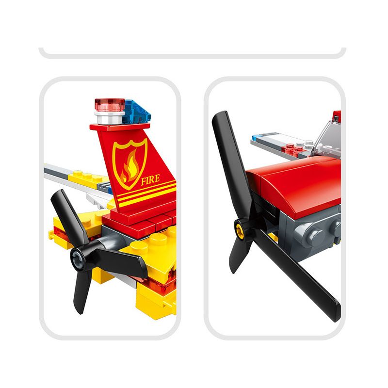 HENGTAI 6205 non  MÁY BAY CHỮA CHÁY BẢO VỆ BỜ BIỂN bộ đồ chơi xếp lắp ráp ghép mô hình 192 khối