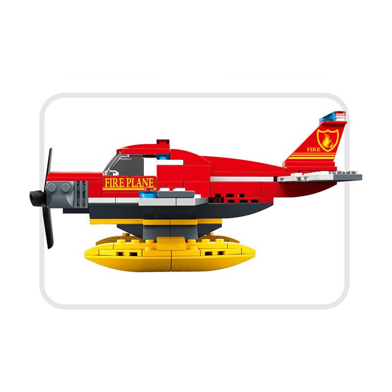 HENGTAI 6205 non  MÁY BAY CHỮA CHÁY BẢO VỆ BỜ BIỂN bộ đồ chơi xếp lắp ráp ghép mô hình 192 khối