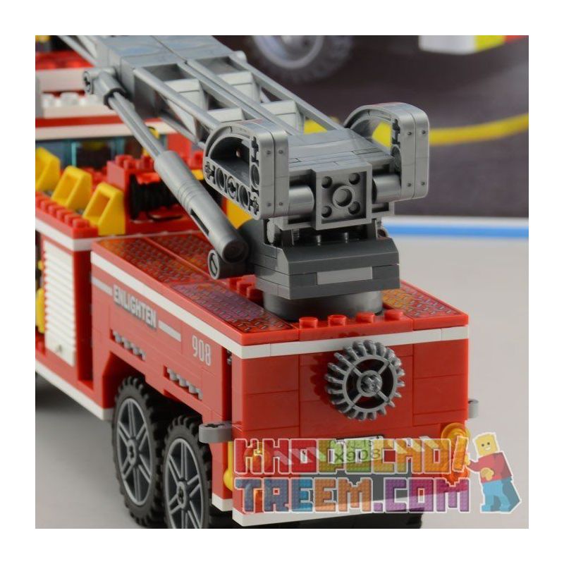 QMAN ENLIGHTEN KEEPPLEY 908 non  XE THANG CỨU HỎA LỚN VÀ CHIẾU ĐÈN bộ đồ chơi xếp lắp ráp ghép mô hình City FIRE RESCUE SCALING LADDER ENGINES Thành Phố 605 khối QMAN ENLIGHTEN KEEPPLEY 908 non  XE THANG CỨU HỎA LỚN VÀ CHIẾU ĐÈN bộ đồ chơi xếp lắp ráp ghép mô hình City FIRE RESCUE SCALING LADDER ENGINES Thành Phố 605 khối
