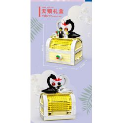 ZHEGAO 00289 non  HỘP QUÀ THIÊN NGA bộ đồ chơi xếp lắp ráp ghép mô hình Valentine's Day SWAN BOX Lễ Tình Nhân 524 khối