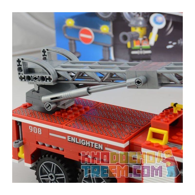 QMAN ENLIGHTEN KEEPPLEY 908 non  XE THANG CỨU HỎA LỚN VÀ CHIẾU ĐÈN bộ đồ chơi xếp lắp ráp ghép mô hình City FIRE RESCUE SCALING LADDER ENGINES Thành Phố 605 khối QMAN ENLIGHTEN KEEPPLEY 908 non  XE THANG CỨU HỎA LỚN VÀ CHIẾU ĐÈN bộ đồ chơi xếp lắp ráp ghép mô hình City FIRE RESCUE SCALING LADDER ENGINES Thành Phố 605 khối