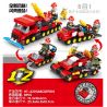 HENGTAI 6201 non  LỰC LƯỢNG CỨU HỘ 8 PHONG CÁCH bộ đồ chơi xếp lắp ráp ghép mô hình City Thành Phố 351 khối