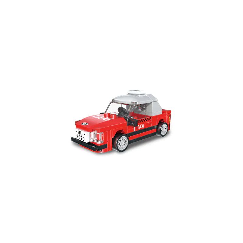 DECOOL 22020 non Lego XE KÉO LÙI TAXI MÀU ĐỎ bộ đồ chơi xếp lắp ráp ghép mô hình Racers MINI RACING PACEMAKER Đua Tốc Độ 99 khối