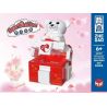 ZHEGAO 00287 non  HỘP NHẪN GẤU bộ đồ chơi xếp lắp ráp ghép mô hình Valentine's Day BEAR RING BOX Lễ Tình Nhân 111 khối