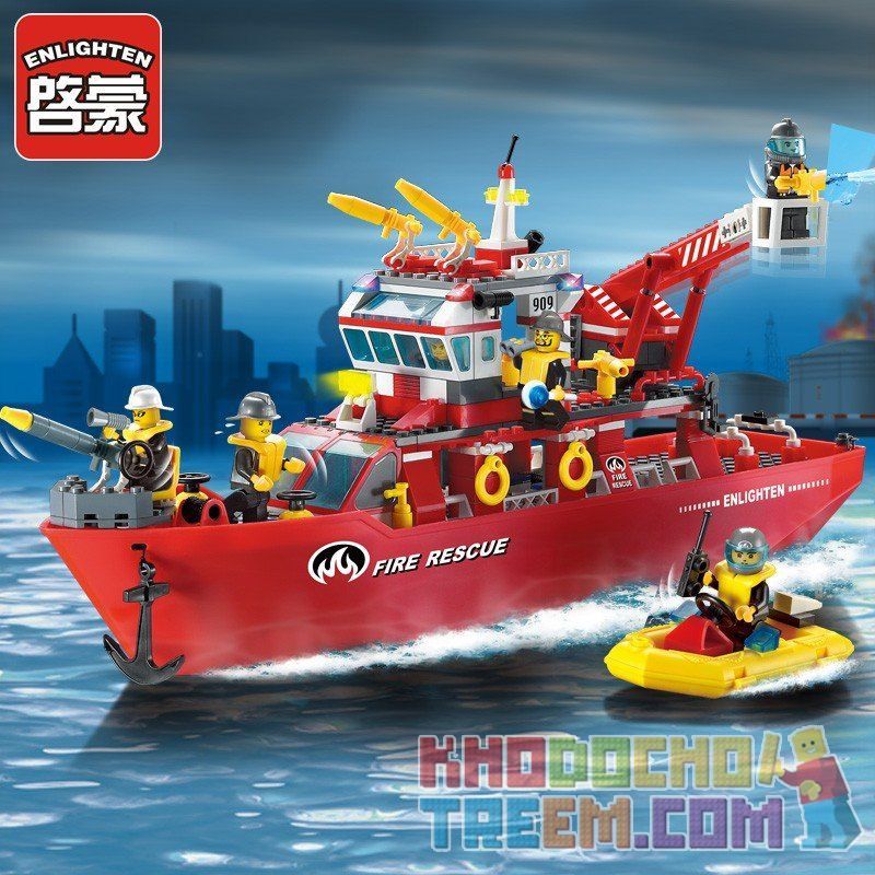 QMAN ENLIGHTEN KEEPPLEY 909 non  TÀU CỨU HỎA LỚN TRÊN BIỂN bộ đồ chơi xếp lắp ráp ghép mô hình City FIRE RESCUE MULTI-FUNCTION SHIP Thành Phố 359 khối QMAN ENLIGHTEN KEEPPLEY 909 non  TÀU CỨU HỎA LỚN TRÊN BIỂN bộ đồ chơi xếp lắp ráp ghép mô hình City FIRE RESCUE MULTI-FUNCTION SHIP Thành Phố 359 khối