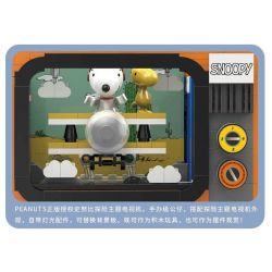 LINOOS LN8082 8082 non  CUỘC PHIÊU LƯU CỦA SNOOPY TV THEO CHỦ ĐỀ MÀU CAM bộ đồ chơi xếp lắp ráp ghép mô hình Movie & Game Phim Và Trò Chơi 400 khối