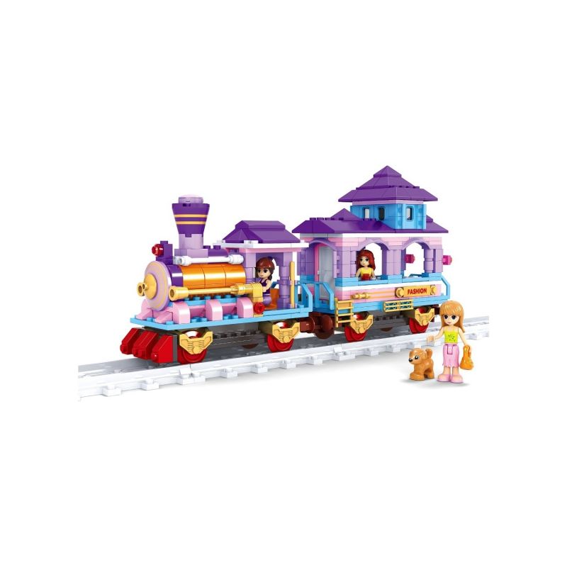 AUSINI 24713 non Lego XE LỬA bộ đồ chơi xếp lắp ráp ghép mô hình Girl TRAINS Con Gái 376 khối