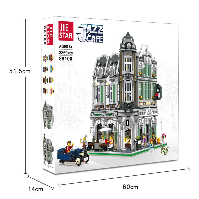 JIESTAR 89100 REBRICKABLE MOC-32576 32576 MOC32576 non  CAFE JAZZ CHÂU (BỘ 10255) bộ đồ chơi xếp lắp ráp ghép mô hình Creator Expert EUROPEAN JAZZ CAFE Chuyên Gia Sáng Tạo 3261 khối