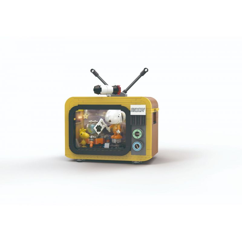 LINOOS LN8081 8081 non Lego TV CHỦ ĐỀ KHÔNG GIAN SNOOPY MÀU VÀNG bộ đồ chơi xếp lắp ráp ghép mô hình Movie & Game Phim Và Trò Chơi 388 khối