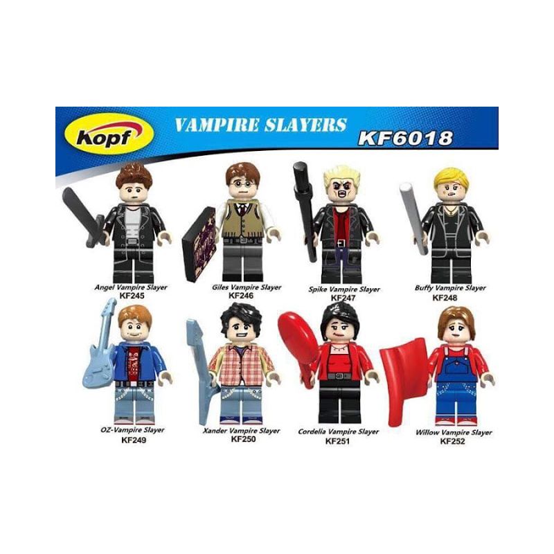 KOPF KF245 KF246 KF247 KF248 KF249 KF250 KF251 KF252 KF6018 6018 non Lego THỢ SĂN MA CÀ RỒNG 8 NHÂN VẬT NHỎ bộ đồ chơi xếp lắp ráp ghép mô hình Collectable Minifigures VAMPIRE SLAYERS Búp Bê Sưu Tầm