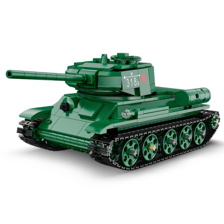 CADA DOUBLEE C61072 61072 non  XE TĂNG HẠNG TRUNG T-34 CỦA LIÊN XÔ TRONG THẾ CHIẾN II bộ đồ chơi xếp lắp ráp ghép mô hình Military Army Quân Sự Bộ Đội 722 khối