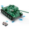 CADA DOUBLEE C61072 61072 non  XE TĂNG HẠNG TRUNG T-34 CỦA LIÊN XÔ TRONG THẾ CHIẾN II bộ đồ chơi xếp lắp ráp ghép mô hình Military Army Quân Sự Bộ Đội 722 khối