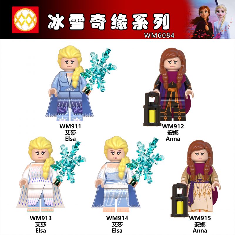 WM 6084 911 912 913 914 915 non Lego SÊ-RI BĂNG TUYẾT QIYUAN bộ đồ chơi xếp lắp ráp ghép mô hình Collectable Minifigures Búp Bê Sưu Tầm