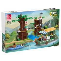 JIESTAR 55017 non  THÀNH PHỐ TOÀN CẦU NƠI NGHỈ NGƠI VEN SÔNG bộ đồ chơi xếp lắp ráp ghép mô hình City CITY GLOBAL 610 khối