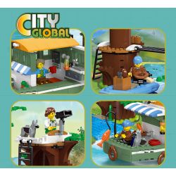 JIESTAR 55017 non  THÀNH PHỐ TOÀN CẦU NƠI NGHỈ NGƠI VEN SÔNG bộ đồ chơi xếp lắp ráp ghép mô hình City CITY GLOBAL 610 khối