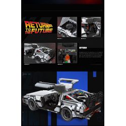 JIESTAR 92004 non  CỖ MÁY THỜI GIAN DELOREAN DMC-12 bộ đồ chơi xếp lắp ráp ghép mô hình RETURN TO THE FUTURE 2716 khối