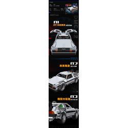 JIESTAR 92004 non  CỖ MÁY THỜI GIAN DELOREAN DMC-12 bộ đồ chơi xếp lắp ráp ghép mô hình RETURN TO THE FUTURE 2716 khối