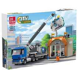 JIESTAR 55013 non  THÀNH PHỐ TOÀN CẦU LẮP ĐẶT BIỂN QUẢNG CÁO bộ đồ chơi xếp lắp ráp ghép mô hình City CITY GLOBAL 449 khối