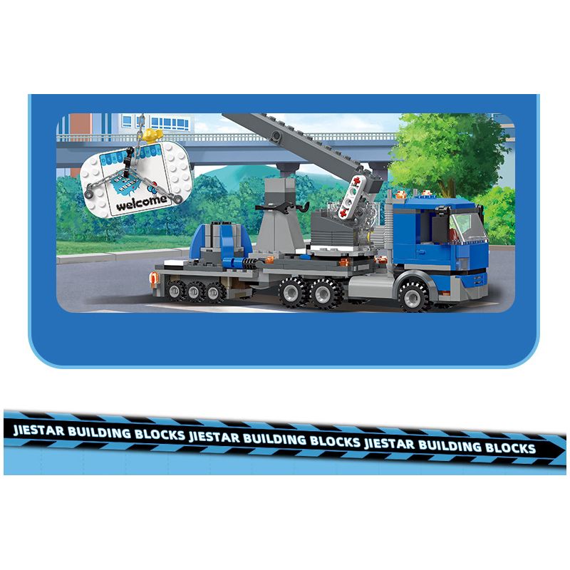 JIESTAR 55013 non  THÀNH PHỐ TOÀN CẦU LẮP ĐẶT BIỂN QUẢNG CÁO bộ đồ chơi xếp lắp ráp ghép mô hình City CITY GLOBAL 449 khối