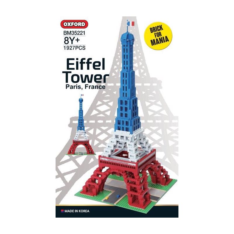 OXFORD BM35221 35221 non Lego THÁP EIFFEL bộ đồ chơi xếp lắp ráp ghép mô hình Buildings EIFFEL TOWER 1927 khối