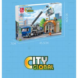 JIESTAR 55013 non  THÀNH PHỐ TOÀN CẦU LẮP ĐẶT BIỂN QUẢNG CÁO bộ đồ chơi xếp lắp ráp ghép mô hình City CITY GLOBAL 449 khối