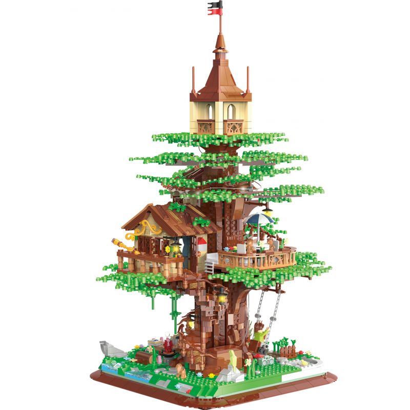 ZHEGAO 00416 non Lego NHÀ TRÊN CÂY bộ đồ chơi xếp lắp ráp ghép mô hình Creator TREEHOUSE Sáng Tạo 3380 khối