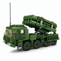 LEYI 69002A 69002B 69002C 69002D 81002 non  BỆ PHÓNG TÊN LỬA HỘP PCH191 4 TỔ HỢP XE CHỐNG MÌN TRỰC THĂNG APACHE MÁY BAY CHIẾN ĐẤU EF-18 HỆ THỐNG PHÒNG KHÔNG SA-9 "WASP" bộ đồ chơi xếp lắp ráp ghép mô hình Military Army Quân Sự Bộ Đội 808 khối