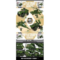 LEYI 69002A 69002B 69002C 69002D 81002 non  BỆ PHÓNG TÊN LỬA HỘP PCH191 4 TỔ HỢP XE CHỐNG MÌN TRỰC THĂNG APACHE MÁY BAY CHIẾN ĐẤU EF-18 HỆ THỐNG PHÒNG KHÔNG SA-9 "WASP" bộ đồ chơi xếp lắp ráp ghép mô hình Military Army Quân Sự Bộ Đội 808 khối