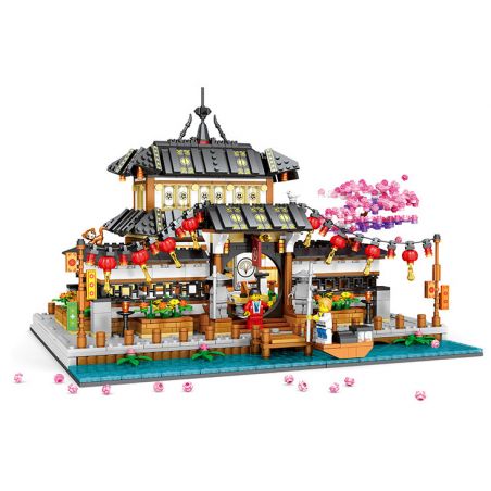 JUHANG TECHNOLOGY 86015 non  ĐẤU VÕ ĐÀI bộ đồ chơi xếp lắp ráp ghép mô hình Modular Buildings Mô Hình Nhà Cửa 2288 khối