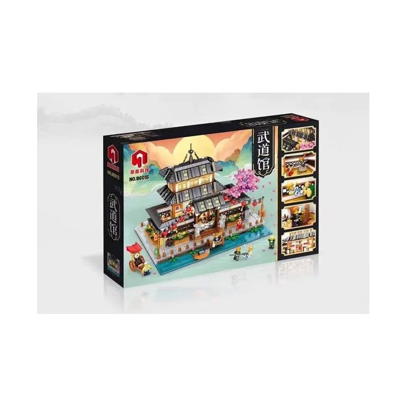 JUHANG TECHNOLOGY 86015 non  ĐẤU VÕ ĐÀI bộ đồ chơi xếp lắp ráp ghép mô hình Modular Buildings Mô Hình Nhà Cửa 2288 khối