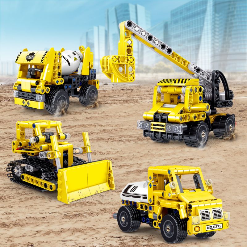 ZHEGAO QL0275 0275 non Lego 4 LOẠI PHƯƠNG TIỆN KỸ THUẬT bộ đồ chơi xếp lắp ráp ghép mô hình Technic ENGINEERING Kỹ Thuật Công Nghệ Cao Mô Hình Phương Tiện 775 khối