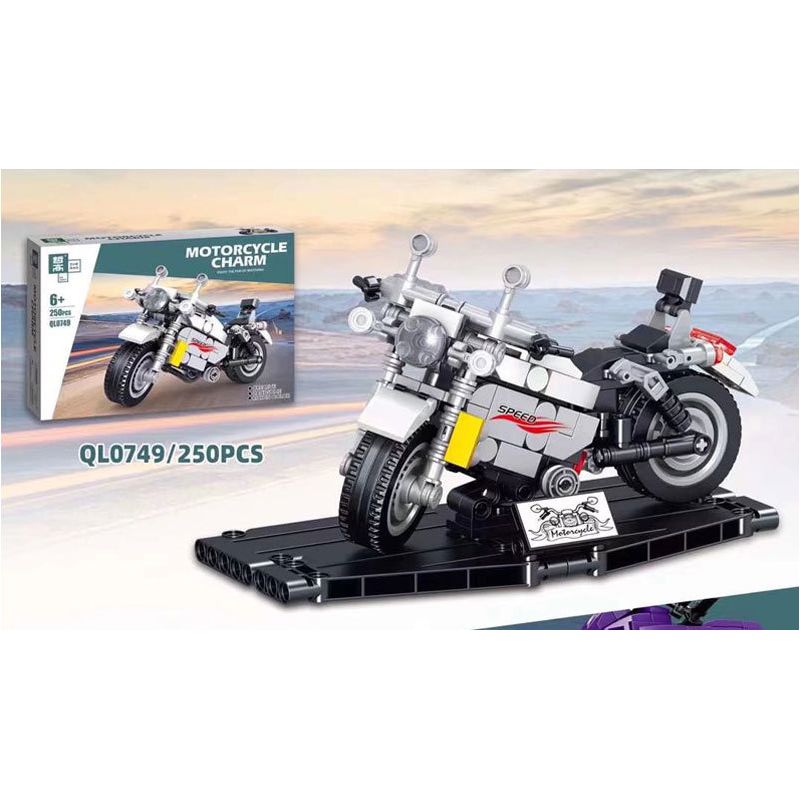 ZHEGAO QL0749 0749 non  CHÚA TỂ XE MÁY bộ đồ chơi xếp lắp ráp ghép mô hình Motorcycle Motorbike MOTORCYCLE CHARM Xe Hai Bánh 250 khối