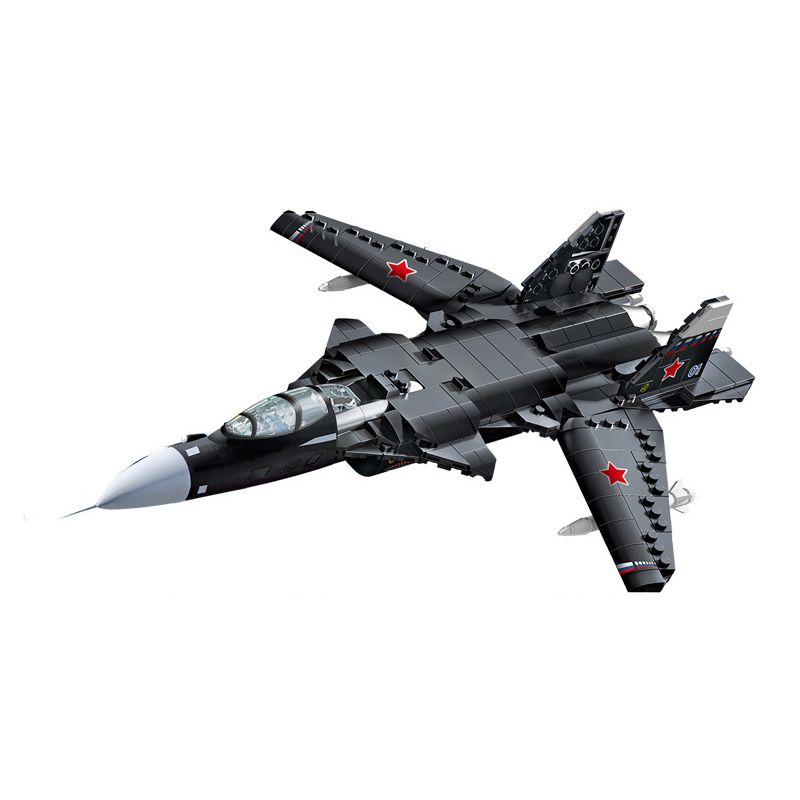 SX 88003 non Lego TIÊM KÍCH ĐẠI BÀNG VÀNG SU-47 bộ đồ chơi xếp lắp ráp ghép mô hình Military Army Quân Sự Bộ Đội 707 khối