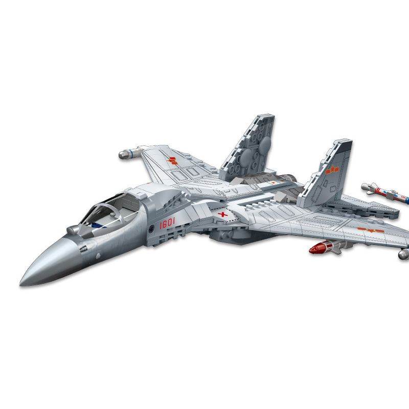 SX 88002 non Lego MÁY BAY CHIẾN ĐẤU J-16 bộ đồ chơi xếp lắp ráp ghép mô hình Military Army J-16 MULTIROLE FIGHTER Quân Sự Bộ Đội 666 khối