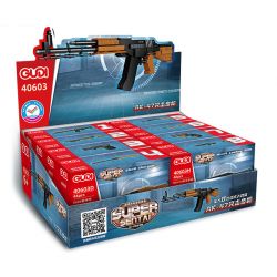 GUDI 40603 non  SÚNG TRƯỜNG TẤN CÔNG AK-47 8 TỔ HỢP bộ đồ chơi xếp lắp ráp ghép mô hình Gun 360 khối
