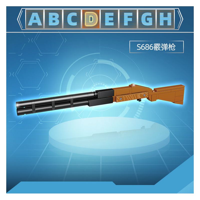 GUDI 40603 non  SÚNG TRƯỜNG TẤN CÔNG AK-47 8 TỔ HỢP bộ đồ chơi xếp lắp ráp ghép mô hình Gun 360 khối