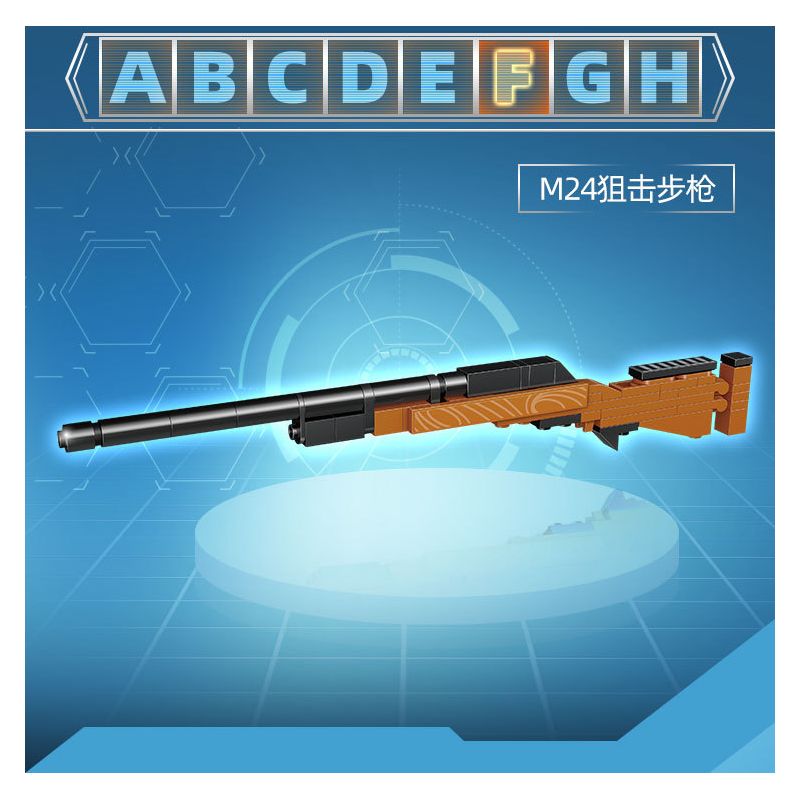 GUDI 40603 non  SÚNG TRƯỜNG TẤN CÔNG AK-47 8 TỔ HỢP bộ đồ chơi xếp lắp ráp ghép mô hình Gun 360 khối