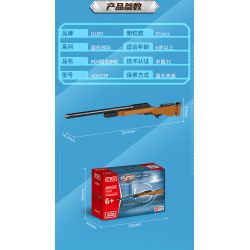 GUDI 40603 non  SÚNG TRƯỜNG TẤN CÔNG AK-47 8 TỔ HỢP bộ đồ chơi xếp lắp ráp ghép mô hình Gun 360 khối