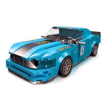 JIESTAR 58018 non  ĐUA XE NHỰA ĐƯỜNG FORD MUSTANG bộ đồ chơi xếp lắp ráp ghép mô hình Speed Champions Racing Cars Đua Xe Công Thức 260 khối