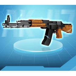 GUDI 40603 non  SÚNG TRƯỜNG TẤN CÔNG AK-47 8 TỔ HỢP bộ đồ chơi xếp lắp ráp ghép mô hình Gun 360 khối