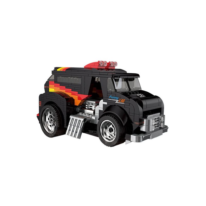 BRICKCOOL KC205 non Lego SỬA ĐỔI CHẤT NỔ XE ĐA DỤNG RED TIGER CHẠY TRỐN 1:20 tỷ lệ 1:20 bộ đồ chơi xếp lắp ráp ghép mô hình Racers SOUPED-UP SPEED TIGER MULTI-PURPOSE VEHICLES Đua Tốc Độ 588 khối