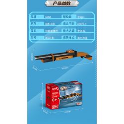 GUDI 40603 non  SÚNG TRƯỜNG TẤN CÔNG AK-47 8 TỔ HỢP bộ đồ chơi xếp lắp ráp ghép mô hình Gun 360 khối
