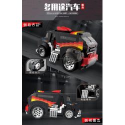 BRICKCOOL KC205 non  SỬA ĐỔI CHẤT NỔ XE ĐA DỤNG RED TIGER CHẠY TRỐN 1:20 tỷ lệ 1:20 bộ đồ chơi xếp lắp ráp ghép mô hình Racers SOUPED-UP SPEED TIGER MULTI-PURPOSE VEHICLES Đua Tốc Độ 588 khối