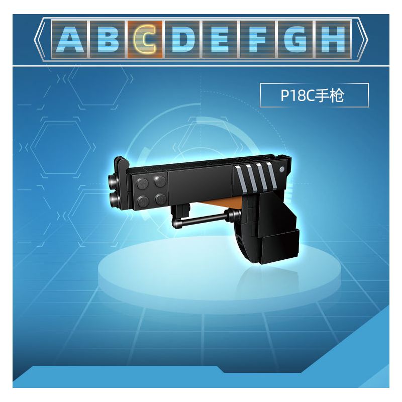 GUDI 40603 non  SÚNG TRƯỜNG TẤN CÔNG AK-47 8 TỔ HỢP bộ đồ chơi xếp lắp ráp ghép mô hình Gun 360 khối