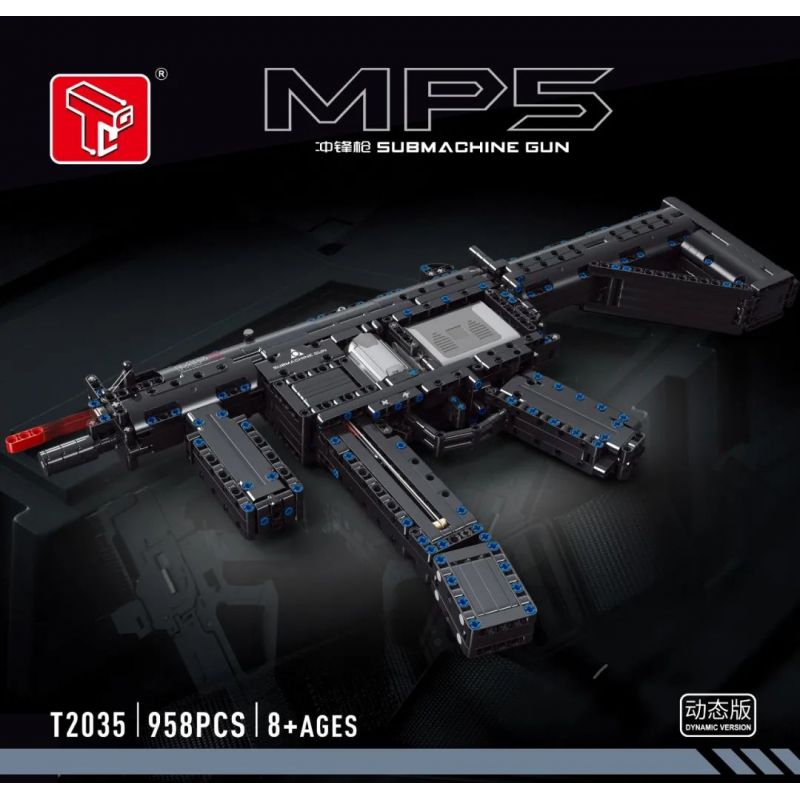TA GAOLE T2035 2035 non  SÚNG TIỂU LIÊN MP5 bộ đồ chơi xếp lắp ráp ghép mô hình Gun MP5 SUBMACHINE GUN 958 khối