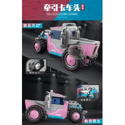 BRICKCOOL KC204 non  SỬA ĐỔI VỤ NỔ ĐẦU XE MÁY KÉO LEAPING GOD OF WAR 1:20 tỷ lệ 1:20 bộ đồ chơi xếp lắp ráp ghép mô hình Racers SOUPED-UP LEAPING GOD OF WAR TOWING TRUCK HEAD Đua Tốc Độ 523 khối