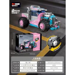 BRICKCOOL KC204 non  SỬA ĐỔI VỤ NỔ ĐẦU XE MÁY KÉO LEAPING GOD OF WAR 1:20 tỷ lệ 1:20 bộ đồ chơi xếp lắp ráp ghép mô hình Racers SOUPED-UP LEAPING GOD OF WAR TOWING TRUCK HEAD Đua Tốc Độ 523 khối