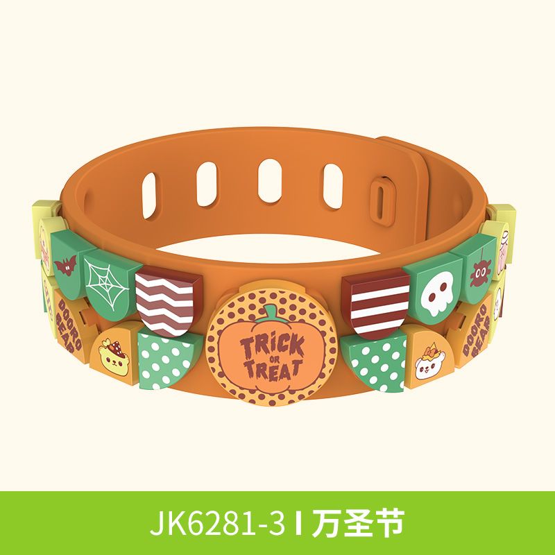 JAKI JK6281-4 6281-4 JK6281-1 6281-1 JK6281-2 6281-2 JK6281-3 6281-3 non  JAKI bộ đồ chơi xếp lắp ráp ghép mô hình Seasonal FASHION BRACELET Mùa Lễ Hội