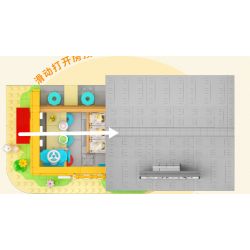 WEKKI 516409 non  TIỆM BÁNH NGỌT KOMARUKO bộ đồ chơi xếp lắp ráp ghép mô hình